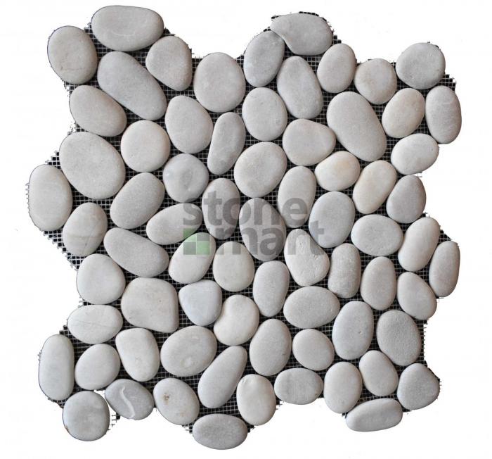 Ivory White Pebble Tile